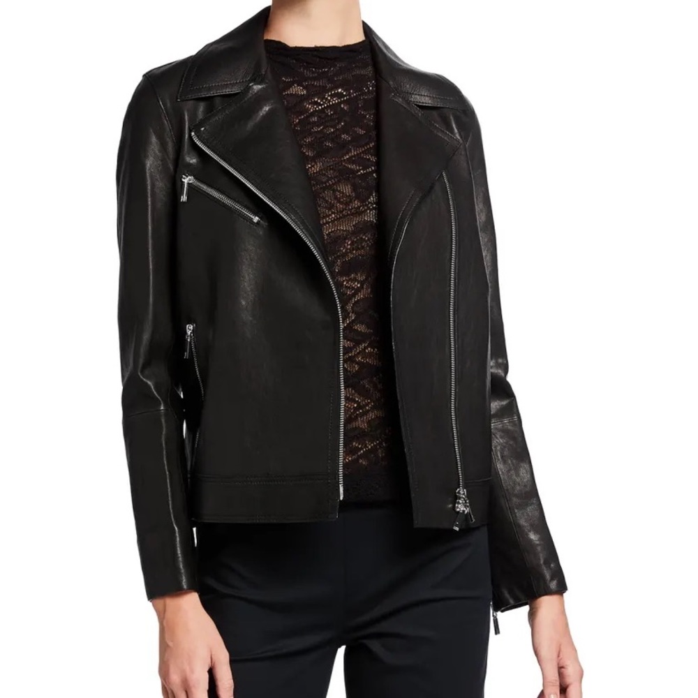 Lafayette 148 New York
Aisling Washed Italian Lambskin Leather Moto Jacket